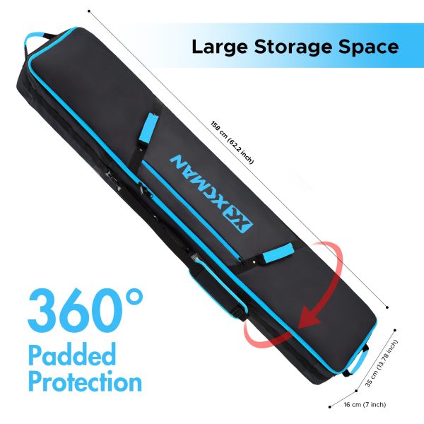 XCMAN Snowboard Padded Bag For Air Travel - Fully Padded Ski Bag Waterproof Snowboarding Bag for Travel Snowboard Boots - Image 3