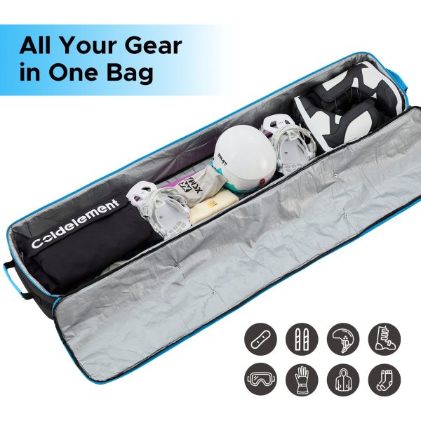 XCMAN Snowboard Padded Bag For Air Travel - Fully Padded Ski Bag Waterproof Snowboarding Bag for Travel Snowboard Boots - Image 4