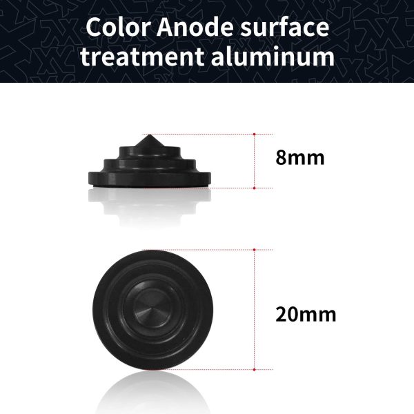 XCMAN 4 Layer-Cone Studs Dia 7.87 Inch Aluminum Snowboard Stomp Pad - 9pcs - Image 3