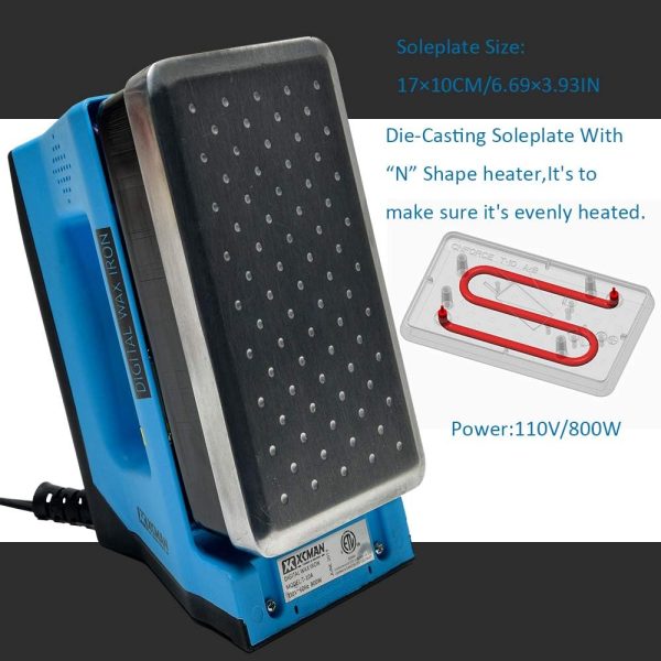 XCMAN Ski Snowboard Digital Waxing Iron 110V 800W Precise Controlling Temperature - Image 3