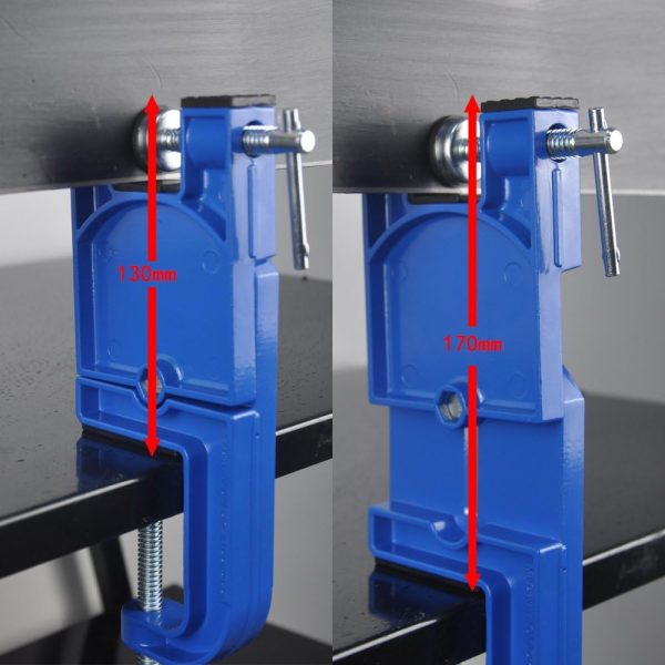 XCMAN All Metal Alpine Ski Vise For Ski Tuning and Waxing Adjustable Angle and Height Durable and Stable - Jaw opens up to 100mm - Image 5