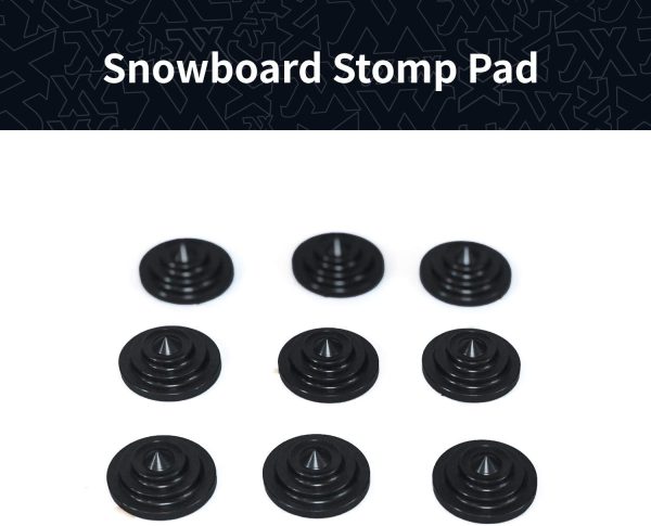 XCMAN 4 Layer-Cone Studs Dia 7.87 Inch Aluminum Snowboard Stomp Pad - 9pcs - Image 2