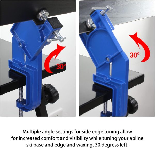 XCMAN All Metal Alpine Ski Vise For Ski Tuning and Waxing Adjustable Angle and Height Durable and Stable - Jaw opens up to 100mm - Image 4