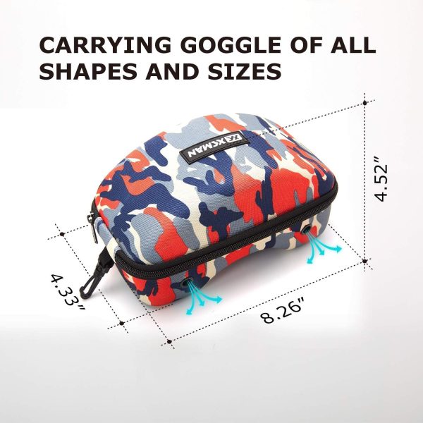 XCMAN Rigid EVA Ski Goggle Case Fit All Shapes and Size Ski Goggles - Image 2