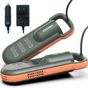 XCMAN Portable Shoe Dryers and Boot Dryer,Boot dryer for winter Boots,Work Boots,Rain Boots, Tennis Shoes, Ski Boot Liners,With integrated fan and heater-Ultra Silent | 12V DC/AC Converter| US Plug