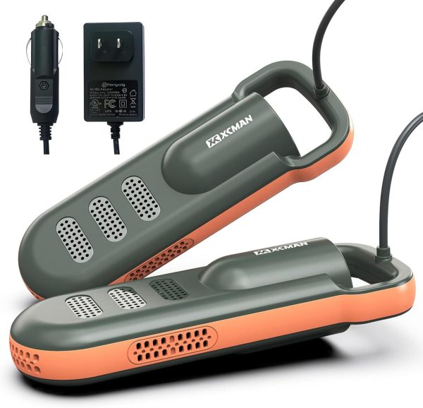 XCMAN Portable Shoe Dryers and Boot Dryer,Boot dryer for winter Boots,Work Boots,Rain Boots, Tennis Shoes, Ski Boot Liners,With integrated fan and heater-Ultra Silent | 12V DC/AC Converter| US Plug
