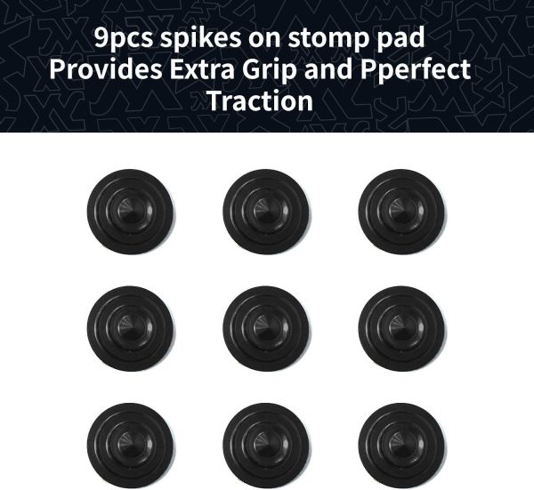 XCMAN 4 Layer-Cone Studs Dia 7.87 Inch Aluminum Snowboard Stomp Pad - 9pcs - Image 4