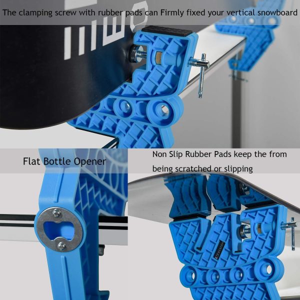 XCMAN Ski Snowboard Vise for Tuning,Waxing and Repair,Set of Non-Slip Vice Grips with Horizontal and Vertical and Tilt Working Positions,Rubber Ski Brake Retainers,Pair - Image 5