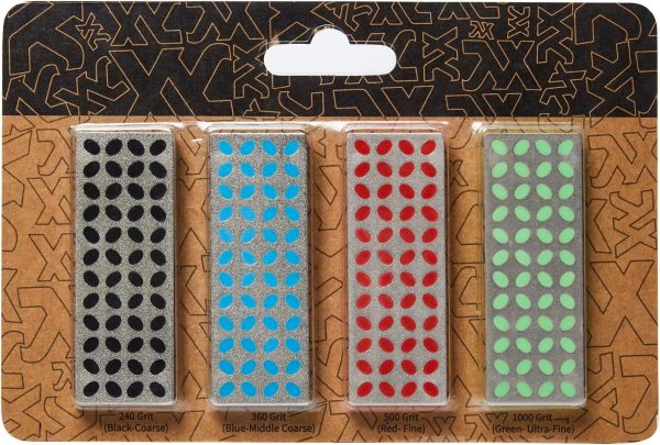 XCMAN Diamond Sharpening Stone Set for Ski & Snowboard Knife - 4 Pack(Coarse/M-Coarse/Fine/Extra Fine, Set of 4 All in One) 27.6 inch - Image 3