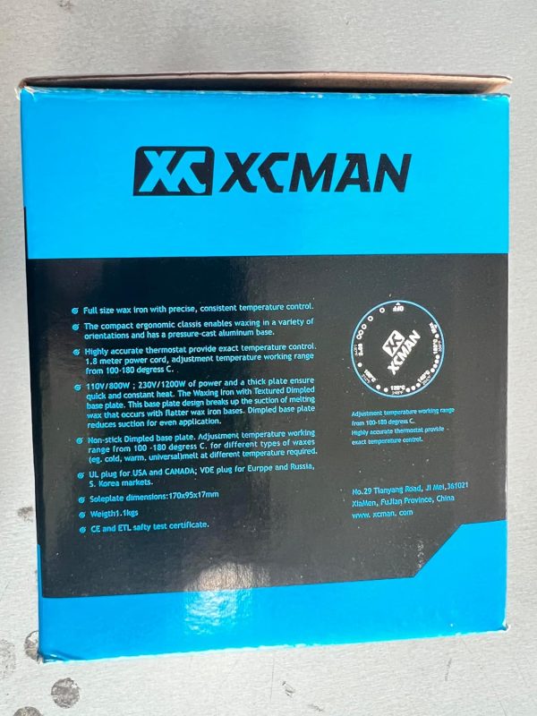 XCMAN Ski Snowboard Waxing Iron 120V 800W with Dimpled Base Plate and Good Thermosta High Temperature Control Accuracy - Image 11