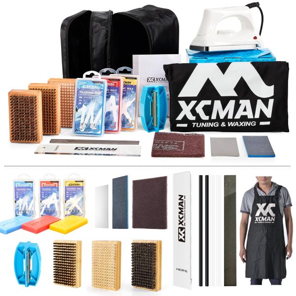 XCMAN Complete Ski Snowboard Tuning and Waxing Kit with Waxing Iron,Universal Wax,Edge Tuner,Brush,Wax Scraper,Ptex - Image 17