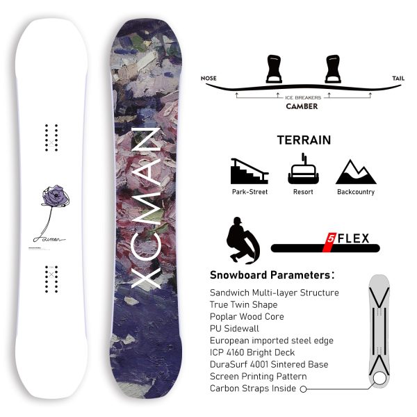 XCMAN Snowboard Packages Lunar Wisteria-M2 2025 - Image 2