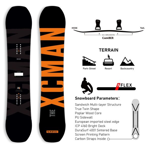XCMAN All Mountain Snowboard Ember Nocturne - Image 2