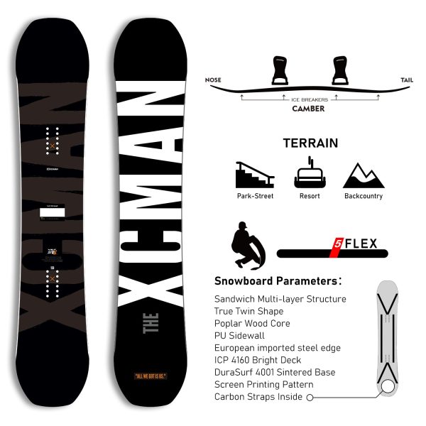 XCMAN All Mountain Snowboard Monochrome Cosmos - Image 2