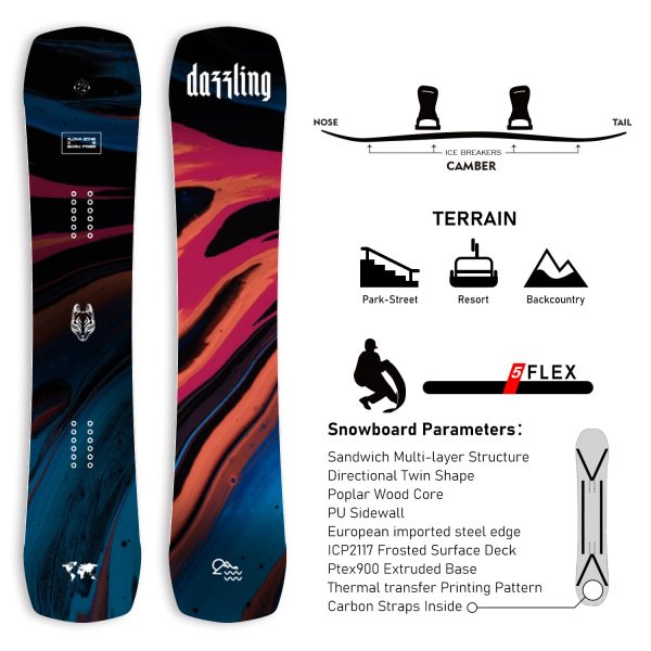 XCMAN All Mountain Snowboard ‌DAZZLING - Image 2